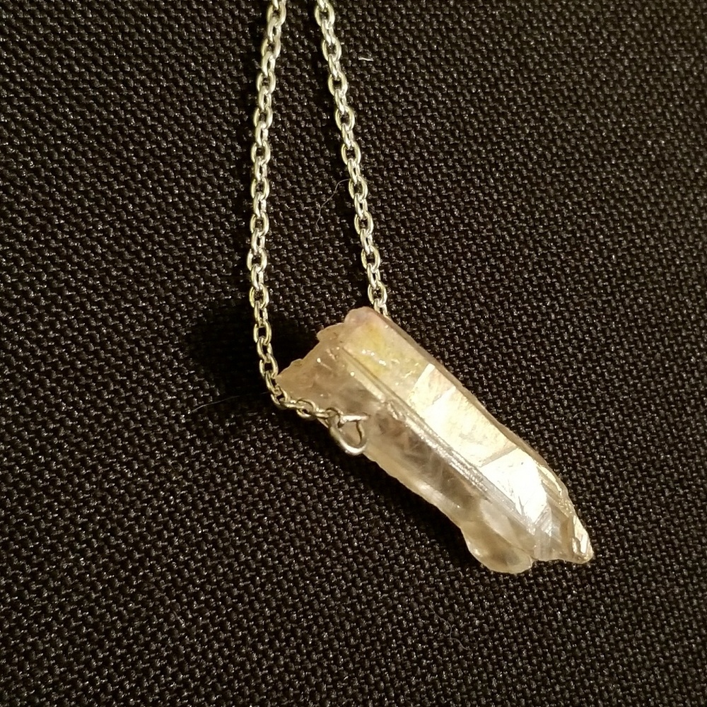 🍑Peach Quartz🍑 Necklace - Slvr Chain - Picture 1 of 5